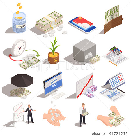 Wealth Management Isometric Set Wealth Management Isometric Set 91721252
