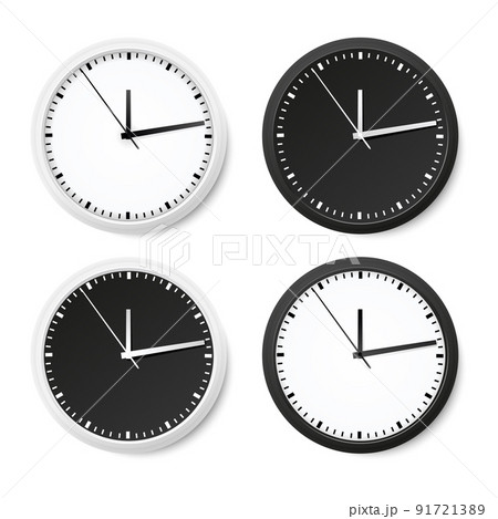 Office Clock Realistic Set 91721389