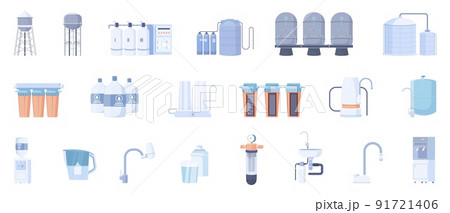 Water Purification Icon Set 91721406