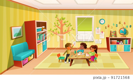 Kids In Kindergarten Room 91721568