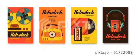 Retrotech Vertical Poster Set 91722088