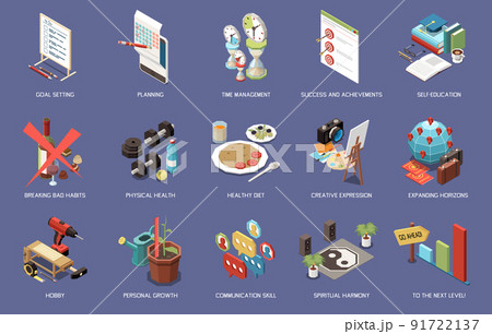 Personal Growth Icon Set 91722137