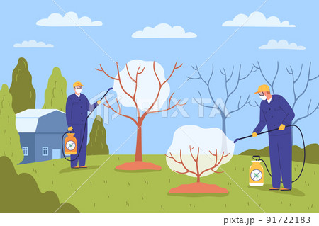 Pest Control Flat Background 91722183