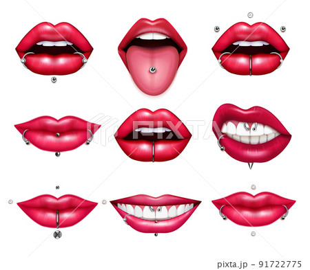 Lips Piercing Set 91722775