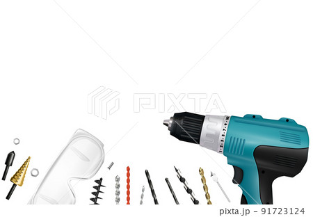 Drilling Machine Realistic Composition Drilling Machine Realistic Composition 91723124