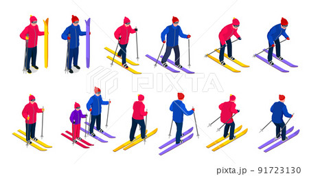 Skiing Isometric Set Skiing Isometric Set 91723130