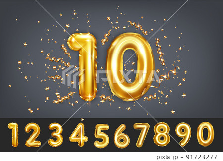 Balloon Numbers Background 91723277