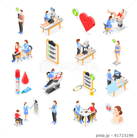 Health Checkup Isometric Set Health Checkup Isometric Set 91723296