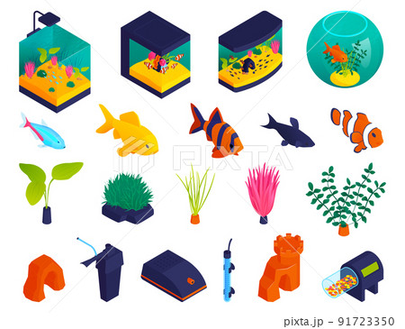 Aquarium Isometric Set Aquarium Isometric Set 91723350