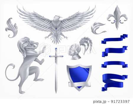 Heraldic Animals Silver Set 91723397