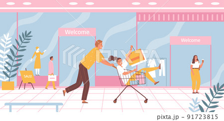 Loving Couple Supermarket Composition 91723815