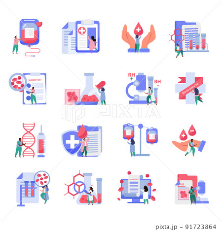 Blood Donation Icons Set Blood Donation Icons Set 91723864