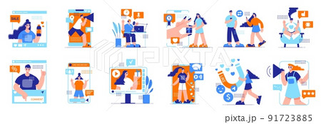 Influencer Marketing Set Influencer Marketing Set 91723885