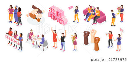 International Women Day Isometric Icons International Women Day Isometric Icons 91723976