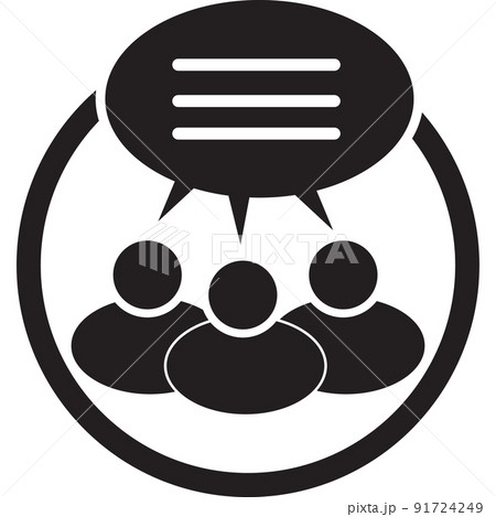 group chat icon on white background. global communicate sign. comment in messenger. flat style. group chat icon on white background. global communicate sign. comment in messenger. flat style. 91724249