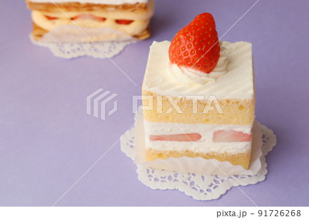 ショートケーキとミルフィーユ 91726268