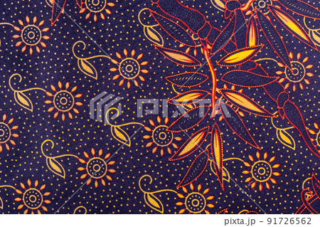Batik sarong pattern background in Thailand, traditional batik sarong in Asian. 91726562