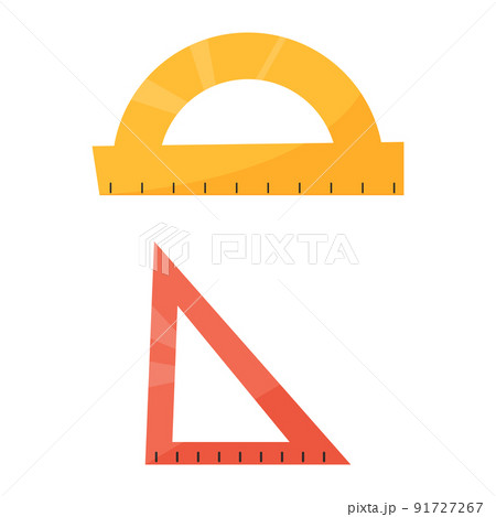School instruments. Ruler for measure isolated on white background. Flat vector ilustration School instruments. Ruler for measure isolated on white background. Flat vector ilustration 91727267