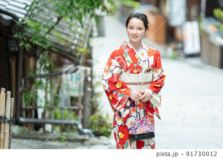 着物の女性　京都女子旅 91730012