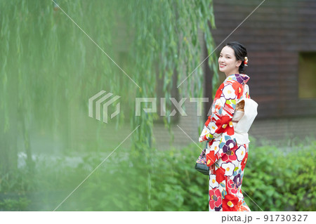 着物の女性　京都女子旅 91730327