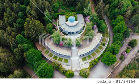 Aerial view of The Monumental Cemetery of Craviolo. 91734164