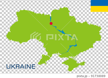 烏克蘭地圖和旗幟、首都、符號 91738089