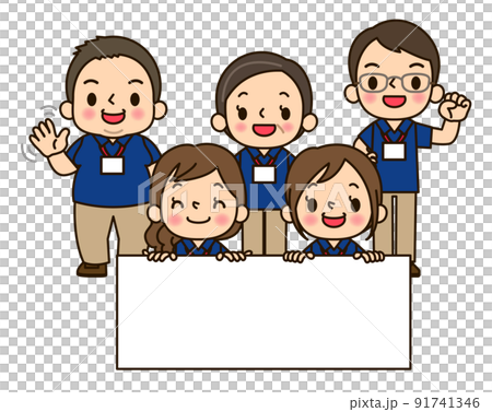 5 staff with a sign 91741346