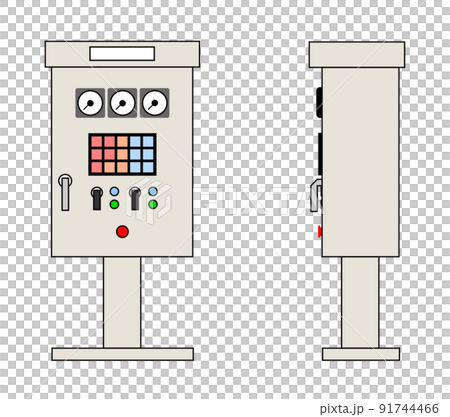 機械設備などを操作する操作盤のイラスト 機械設備などを操作する操作盤のイラスト 91744466