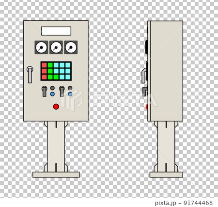 Illustration of an operation panel for operating machinery and equipment Illustration of an operation panel for operating machinery and equipment 91744468