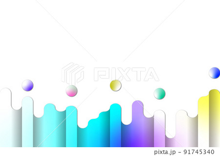 背景素材 カラフルオブジェクトのイラスト素材