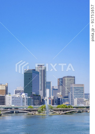 大阪　天満橋　都市風景 91751657