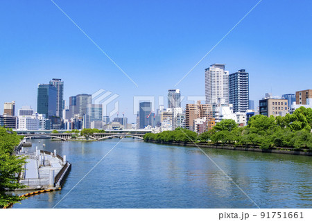 大阪　天満橋　都市風景 91751661