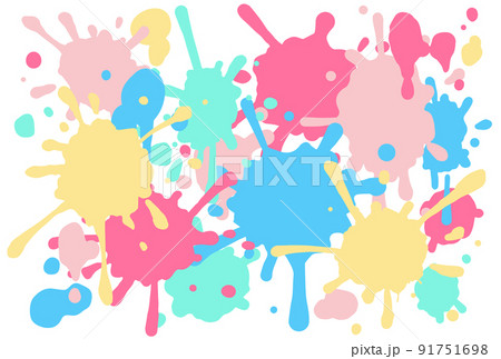 ベクター素材_ペンキ_パステルカラー 91751698