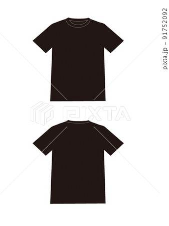 Tシャツ・丸首Tシャツのテンプレート素材 91752092