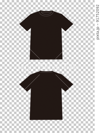 Tシャツ・丸首Tシャツのテンプレート素材 91752092