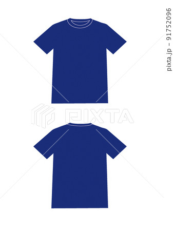 Tシャツ・丸首Tシャツのテンプレート素材 91752096