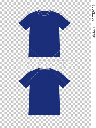 Tシャツ・丸首Tシャツのテンプレート素材 91752096