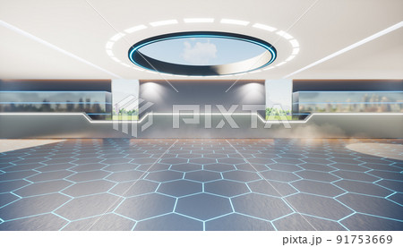 3d rendering of interior room or empty space for background. 91753669