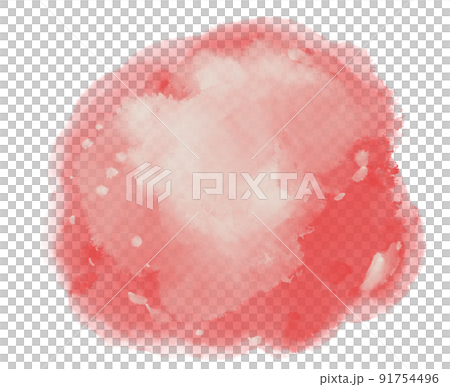 Watercolor paint circle background with white ink spot hilight element 91754496