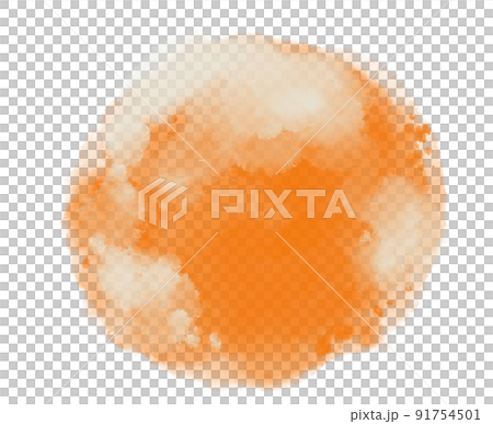 Watercolor paint circle background with white ink spot hilight element 91754501