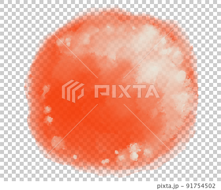 Watercolor paint circle background with white ink spot hilight element 91754502