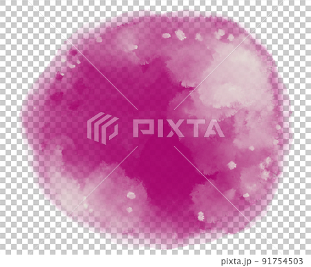 Watercolor paint circle background with white ink spot hilight element 91754503