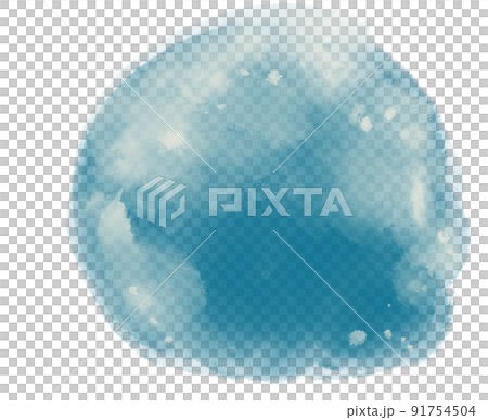 Watercolor paint circle background with white ink spot hilight element 91754504