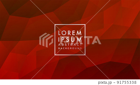 Polygonal Geometric Pattern illustration in Red Maroon Matte Color Gradient. Abstract Background Design Template. 91755338