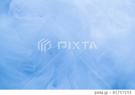 背景素材　白　white　ホワイト　チュール　BG　白背景　テキストスペース　背景　青　ブルー 91757255