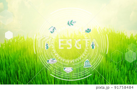 ESG concept of environmental, social and governance ESG concept of environmental, social and governance 91758484