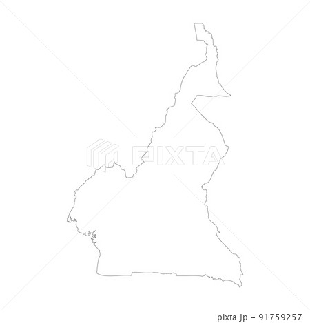 Cameroon vector country map outline