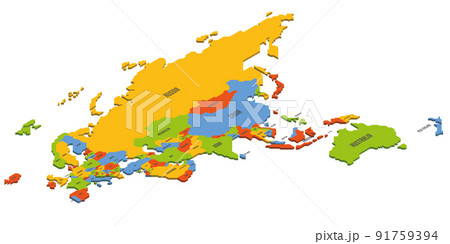 Isometric political map of Australia Isometric political map of Australia 91759394