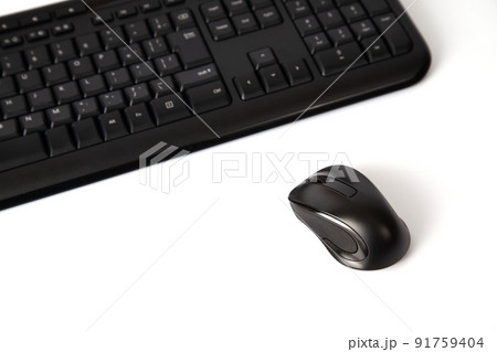 キーボードとマウス 白背景 キーボードとマウス 白背景 91759404