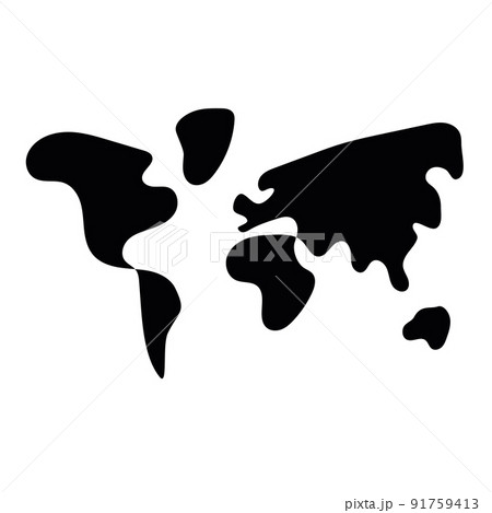Ink stain design map of World Ink stain design map of World 91759413